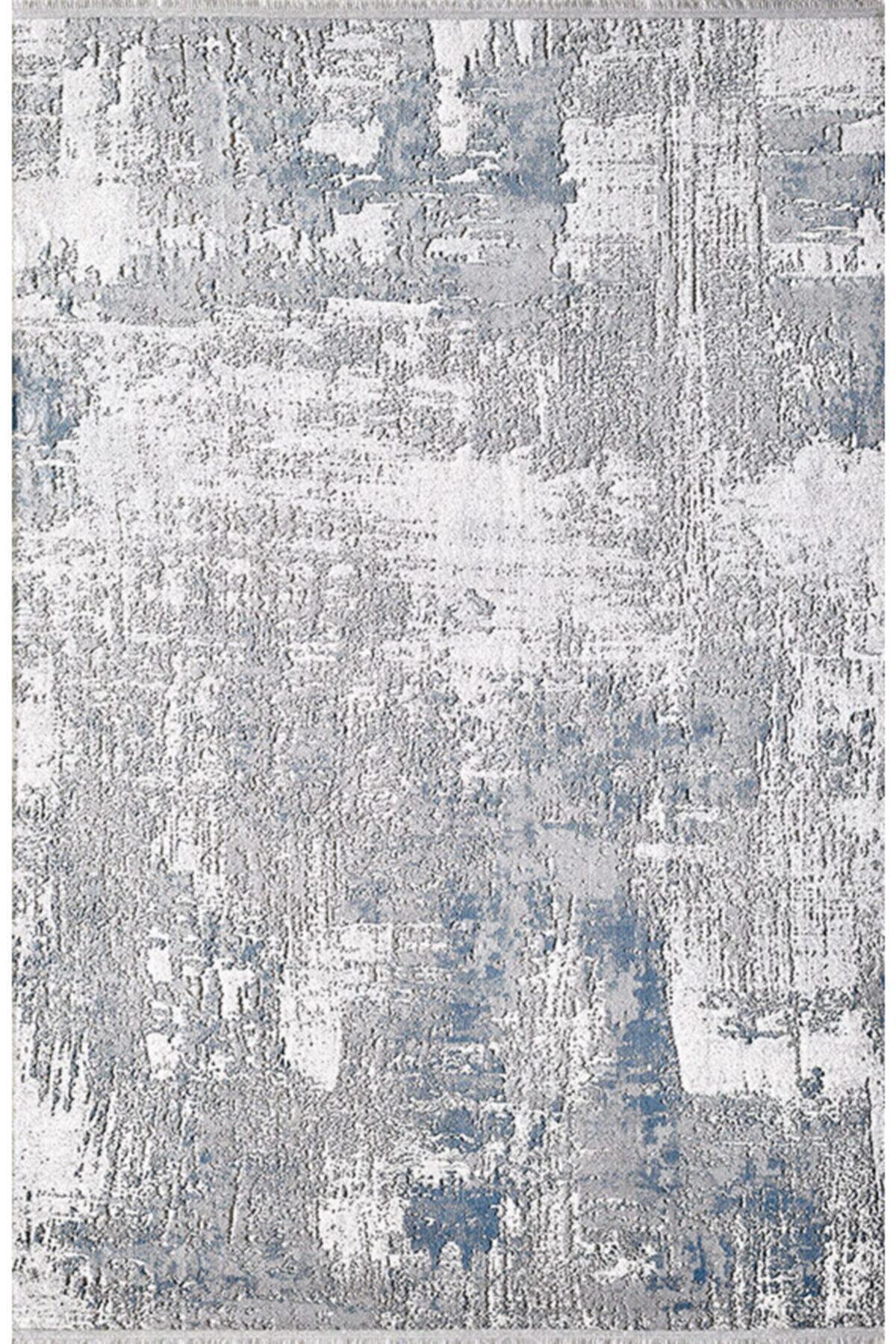 Royal Halı Lootus L016A Çok Renkli 10 mm Viskon Antibakteriyel Yıkanabilir Kalın Kaymaz Lateks Taban Dikdörtgen Makine Dokuma Salon Halısı 160x230 cm