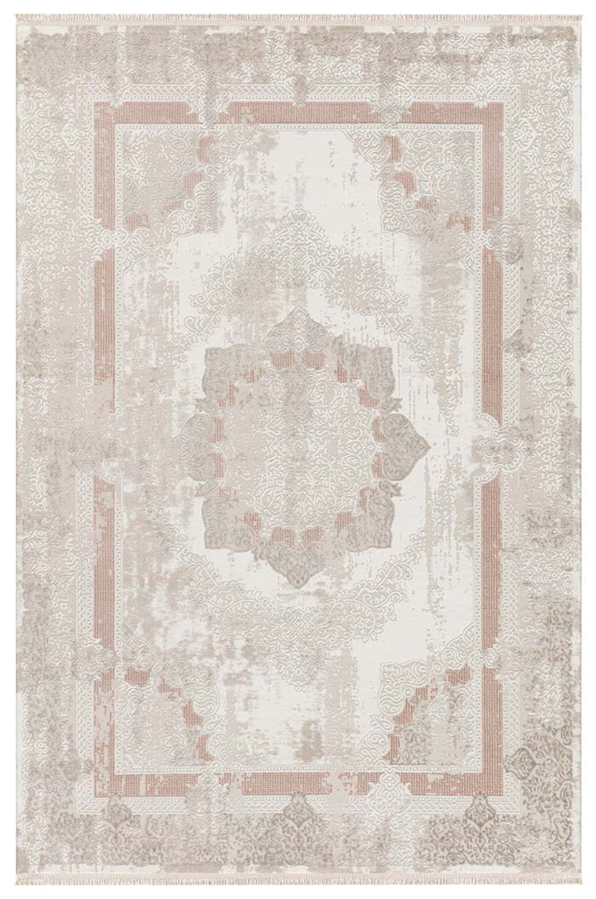 İpek Mekik Halı Mirina 1556A Çok Renkli 7 mm Polyester Toz Tutmaz Yıkanabilir Orta Kaymaz Pamuk Taban Geometrik Dikdörtgen Makine Dokuma Antre-Çocuk Odası-Salon-Yatak Odası Halısı 80x150 cm