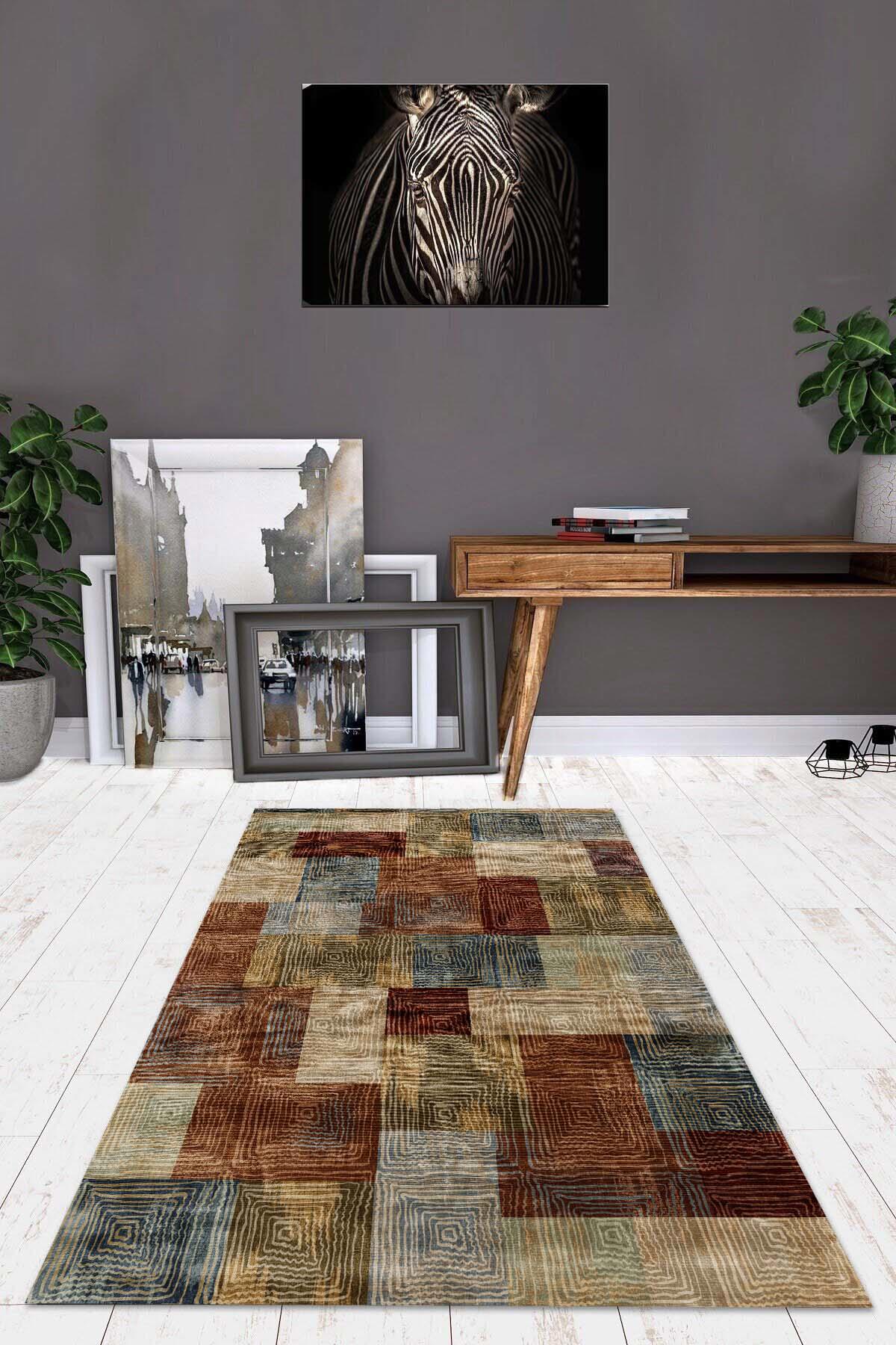 İlyaki Home Daniela Krem 0.8 mm Pamuk Antibakteriyel Yıkanabilir Orta Kaymaz Dikdörtgen Makine Dokuma Salon Halısı 200x290 cm
