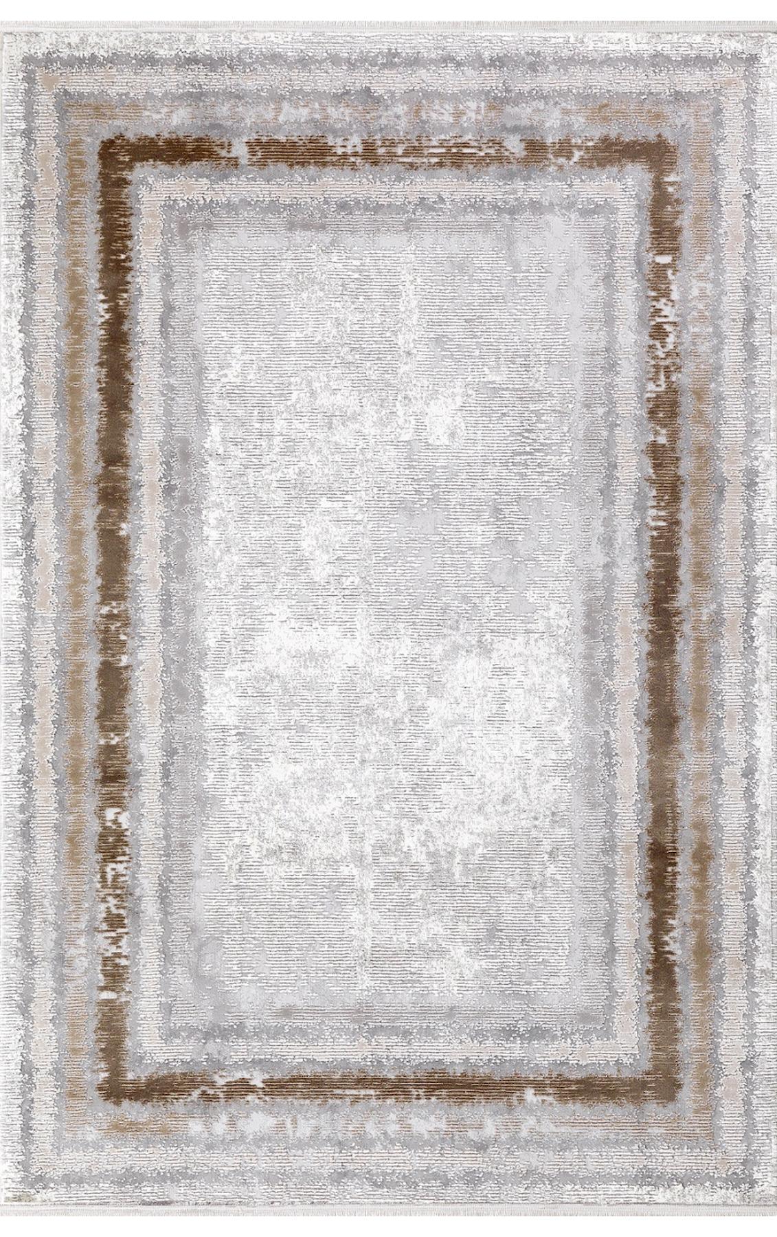 Padişah Eternity 31972 Gri - Kahverengi 10 mm Akrilik Yıkanabilir İnce Dikdörtgen Makine Dokuma Salon Halısı 200x290 cm