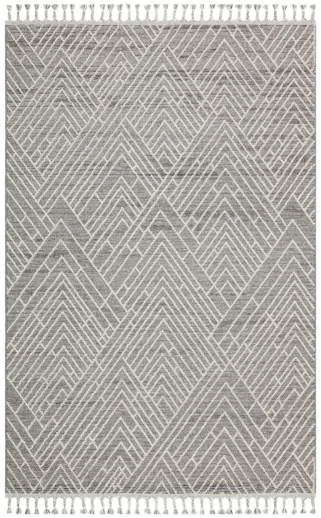 Eko Halı Soho SH12 Gri 6-12 mm Polyester Silinebilir Yıkanabilir Orta Kaymaz Dikdörtgen Makine Dokuma Oturma Odası-Salon Halısı 160x235 cm