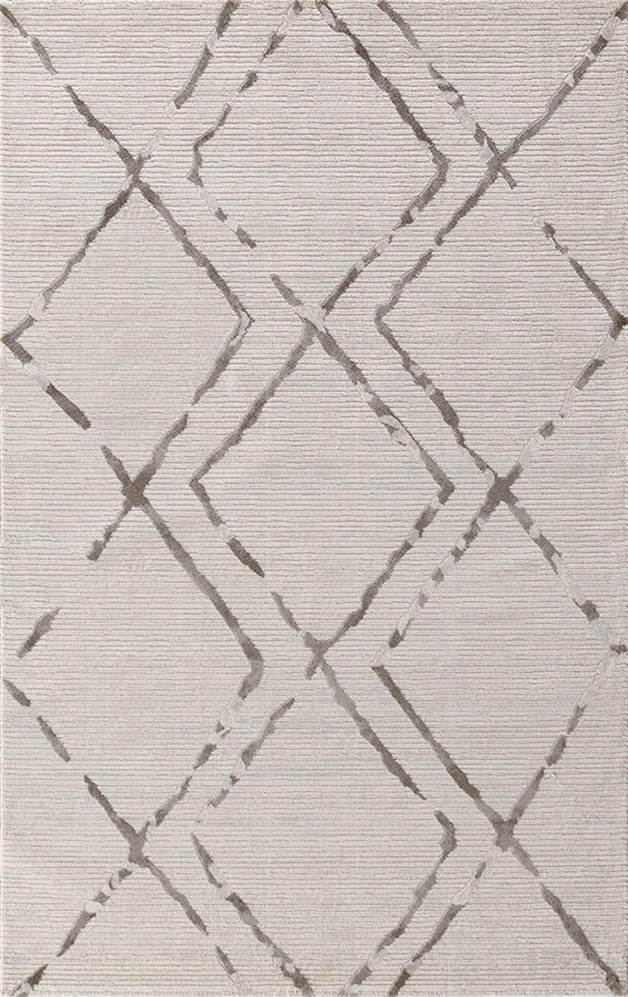 Merinos Country 36213 Gri 9 mm Akrilik Toz Tutmaz Yıkanabilir İnce Kaymaz Dikdörtgen Makine Dokuma Salon Halısı 100x150 cm