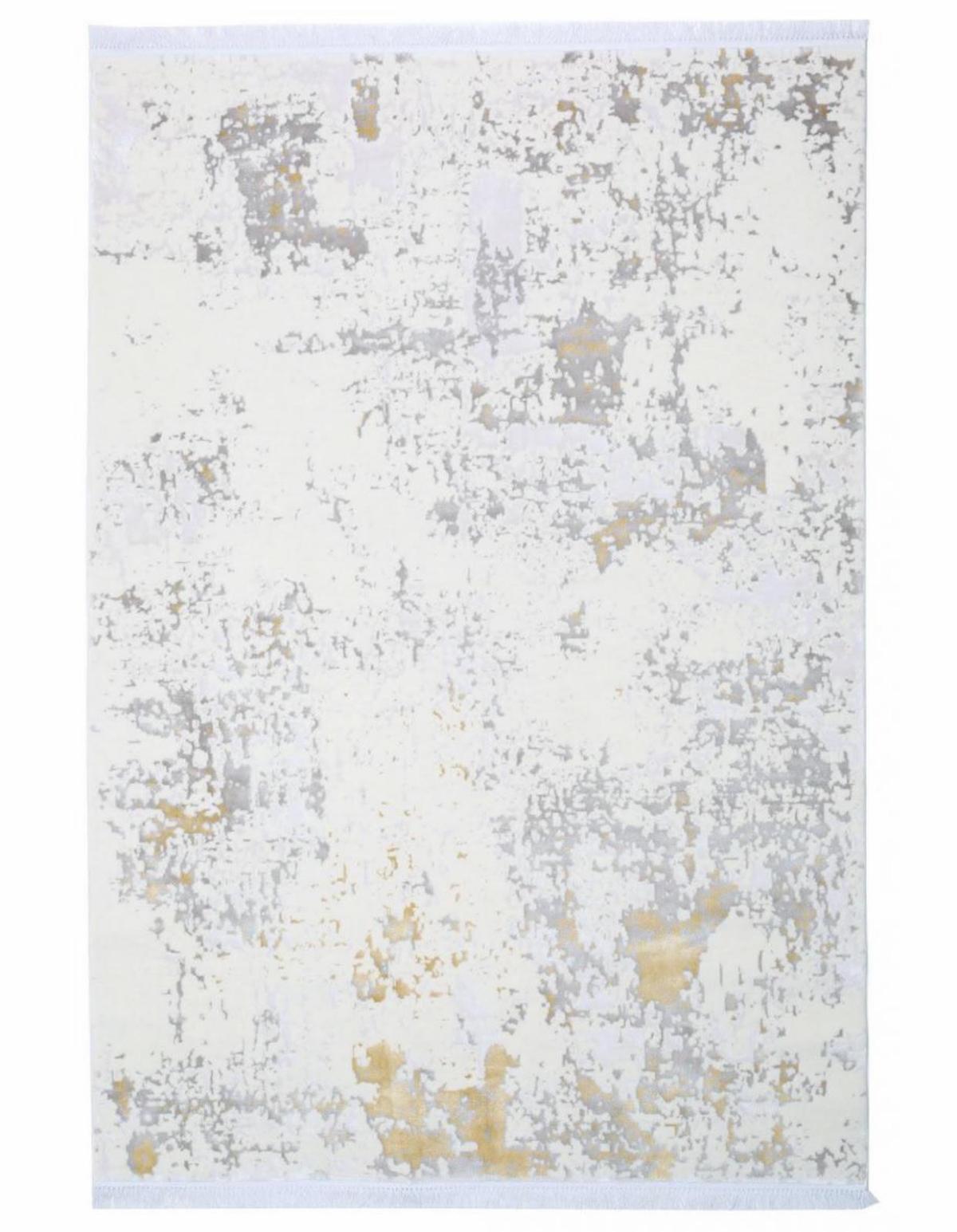 Moretti Maya 101 Altın - Krem 10 mm Akrilik Antibakteriyel Yıkanabilir İnce Kaymaz Dikdörtgen Makine Dokuma Salon Halısı 200x300 cm