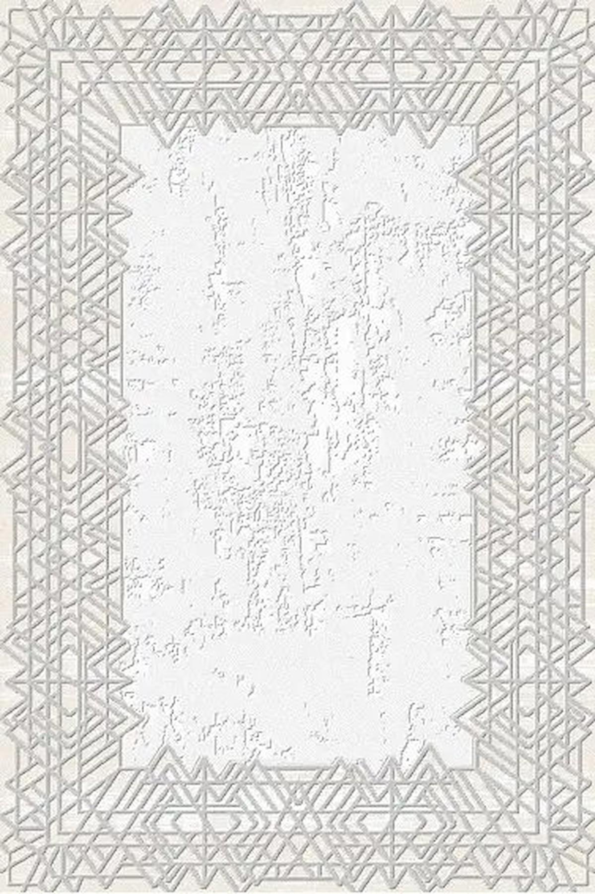 Kreasyon Halı Universal UV001 Krem Yıkanabilir Kalın Pamuk Taban Dikdörtgen Makine Dokuma Salon Halısı 160x230 cm