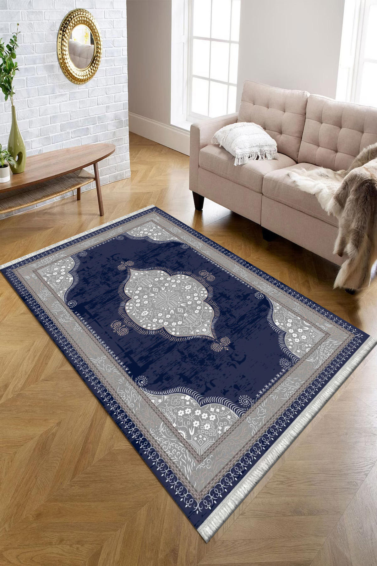 Kreatif Halı Çok Renkli 4 mm Polyester Antibakteriyel Yıkanabilir İnce Kaymaz Dikdörtgen Makine Dokuma Salon Halısı 80x200 cm