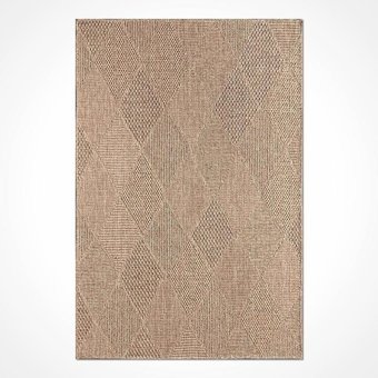Crea Halı Defne DH002 Krem 4 mm Polipropilen Yıkanabilir İnce Dikdörtgen Makine Dokuma Salon Halısı 100x160 cm