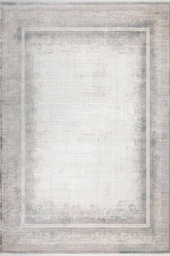 Sanat Halı Gusto 3725 Gri 7 mm Pamuk Antibakteriyel Yıkanabilir Kalın Kaymaz Lateks Taban Dikdörtgen Makine Dokuma Salon Halısı 100x300 cm