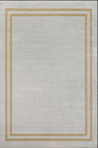 Flora Halı Magnum 7056F Krem 6 mm Akrilik-Viskon Silinebilir Yıkanabilir İnce Dikdörtgen Makine Dokuma Salon Halısı 170x250 cm