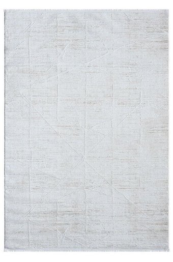 Kreasyon Halı KD001 Krem 9 mm Polyester Yıkanabilir İnce Dikdörtgen Makine Dokuma Salon Halısı 180x250 cm