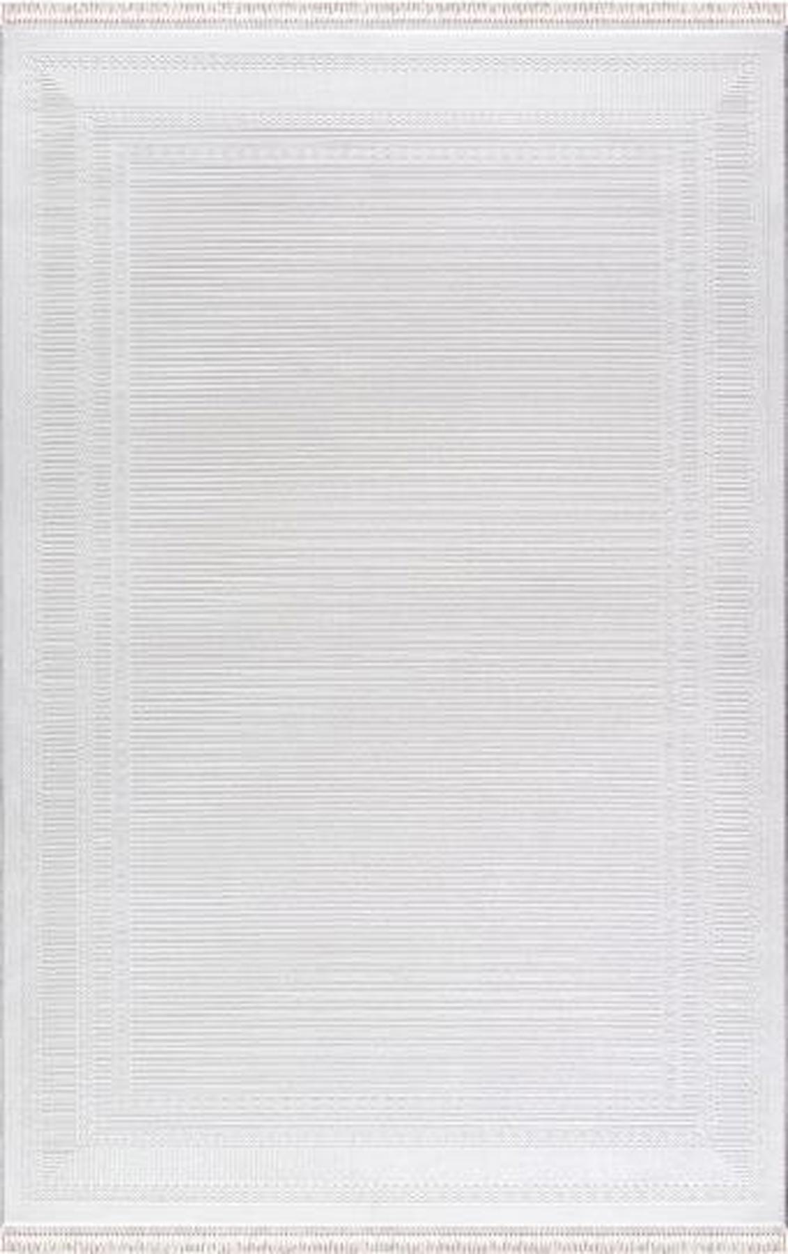 Padişah Santo 60476 Krem 10 mm Akrilik Antibakteriyel Yıkanabilir İnce Dikdörtgen Makine Dokuma Salon Halısı 120x180 cm