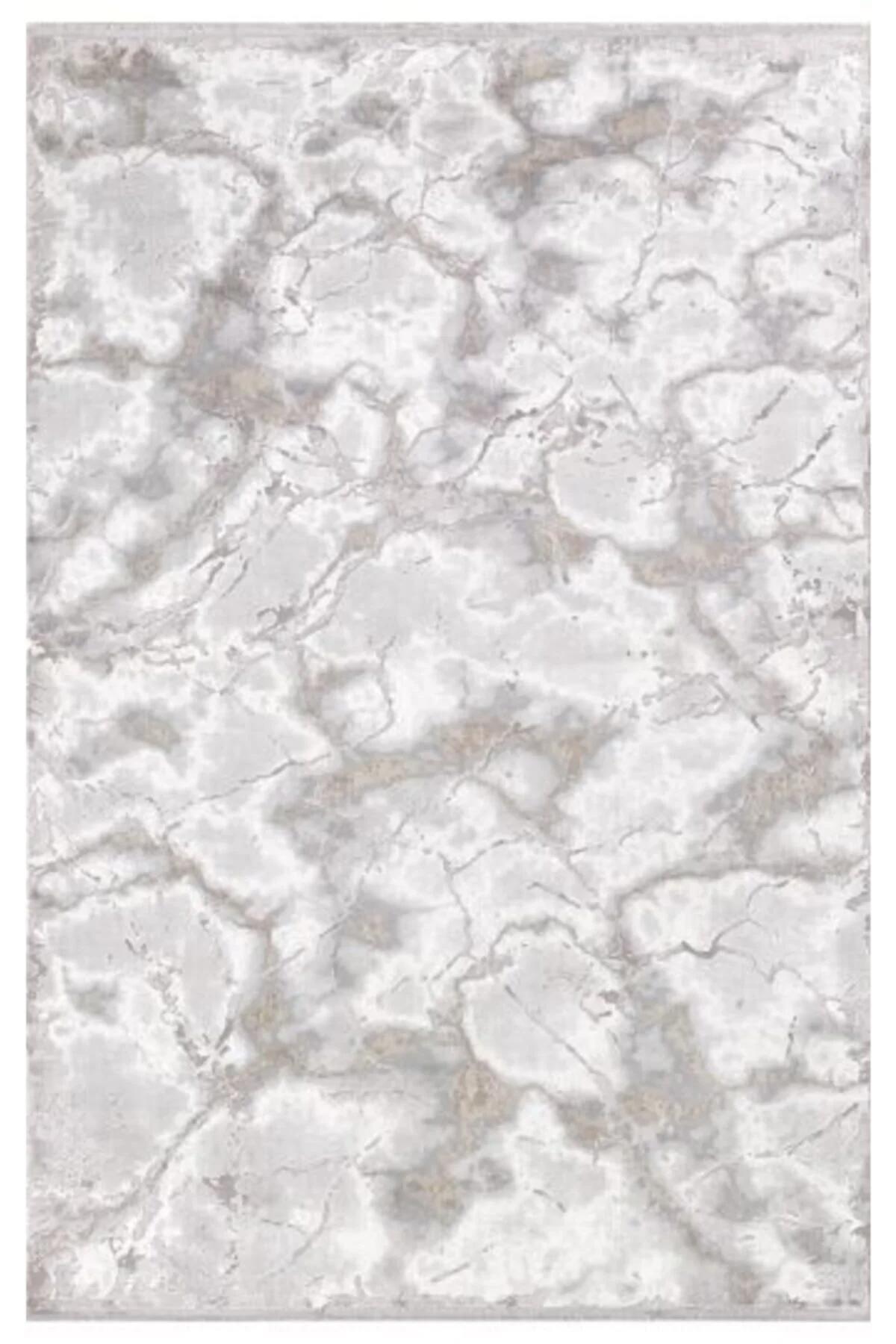 Padişah 31871 Krem Pamuk Yıkanabilir İnce Kaymaz Jüt Taban Dikdörtgen Makine Dokuma Salon Halısı 80x450 cm