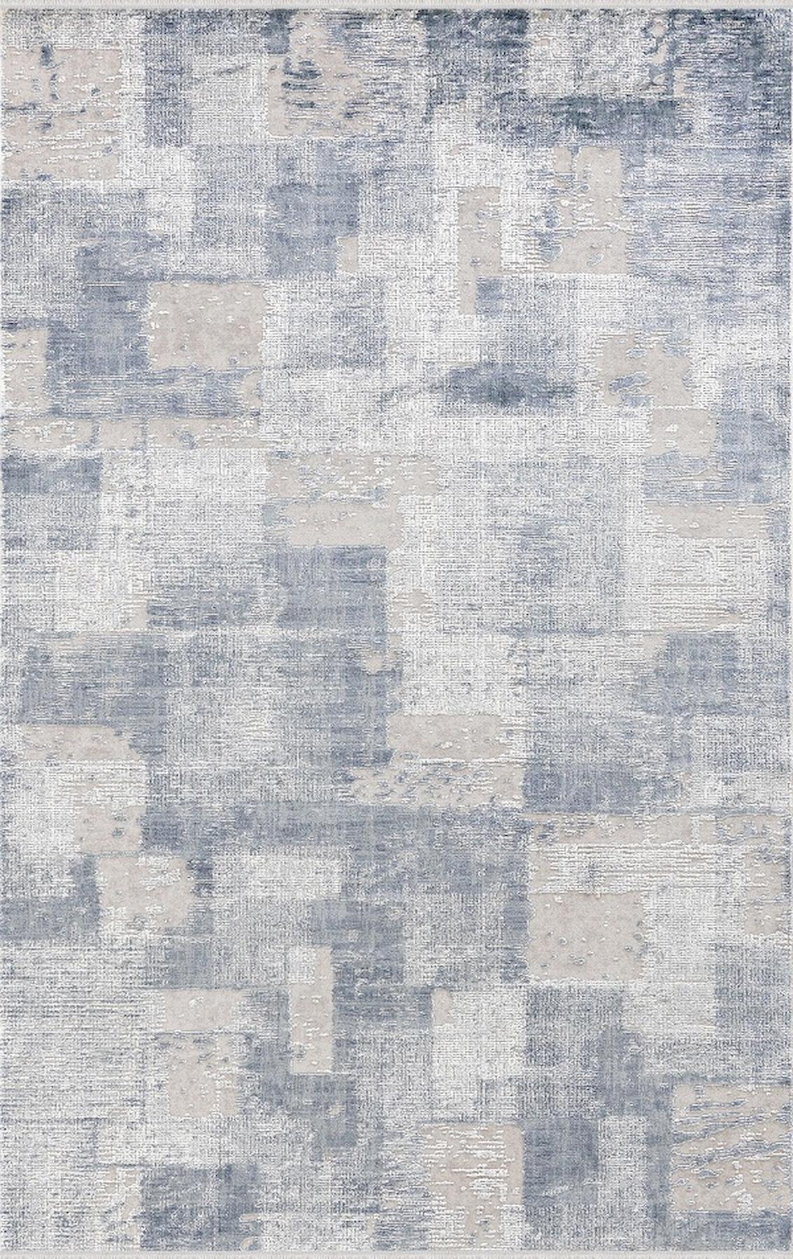 Merinos Tresor 19937 Gri 10 mm Akrilik Yumuşak Yıkanabilir Kalın Kaymaz Dikdörtgen Makine Dokuma Salon Halısı 80x150 cm