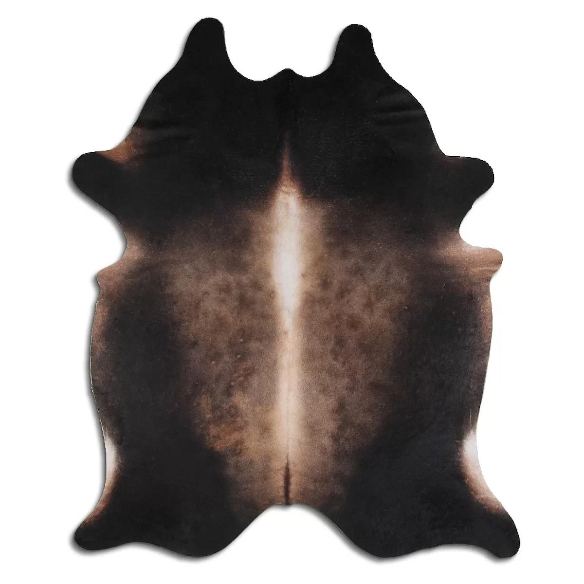 Fiesta Leather Art 65402 Krem 51 mm Deri Toz Tutmaz Yıkanabilir İnce Kaymaz Deri Taban Oval Makine Dokuma Salon Halısı 180x180 cm