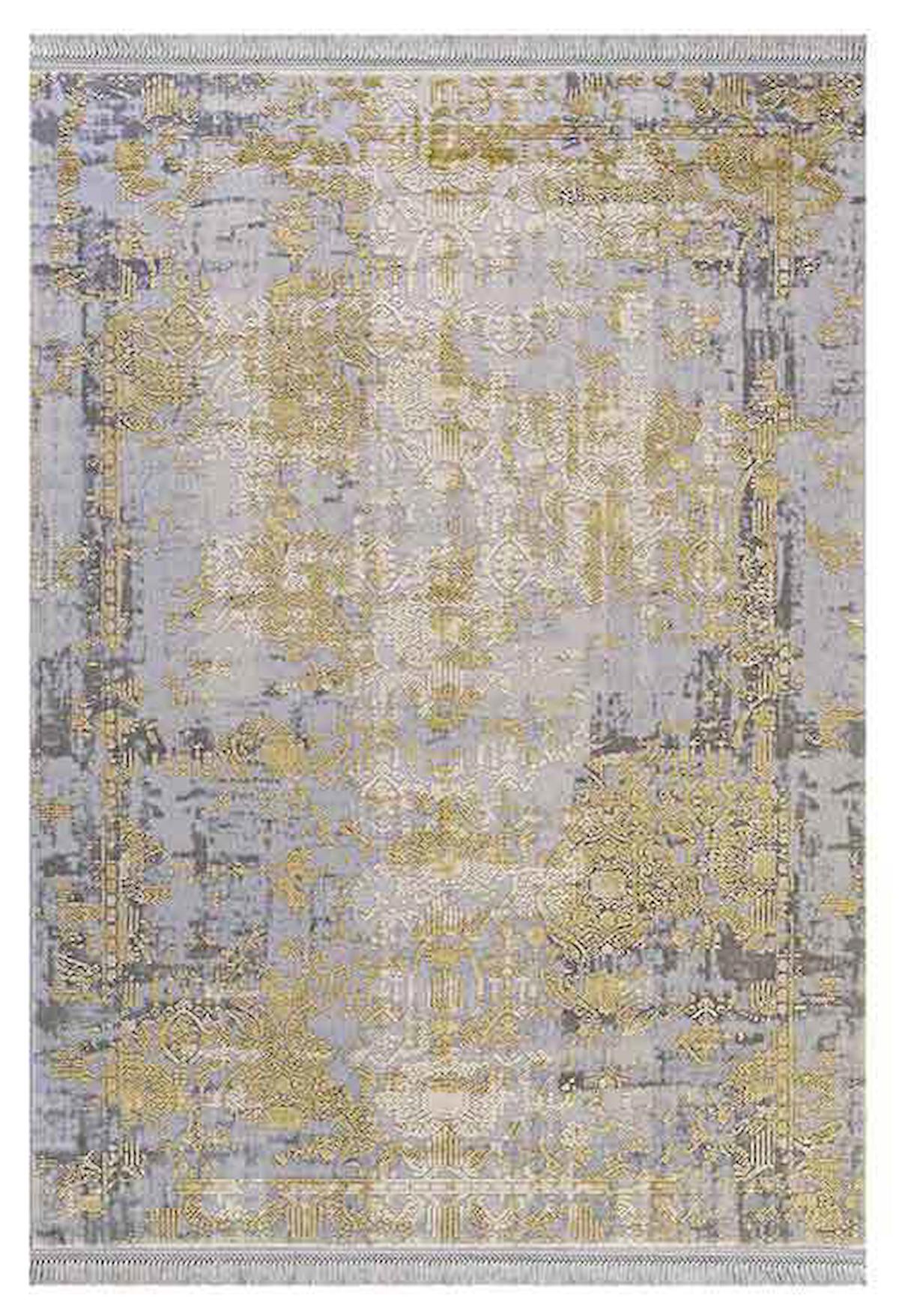 Artemis Halı Inspiration 651F Çok Renkli Akrilik Yıkanabilir İnce Kaymaz Jüt Taban Dikdörtgen Makine Dokuma Salon Halısı 80x300 cm