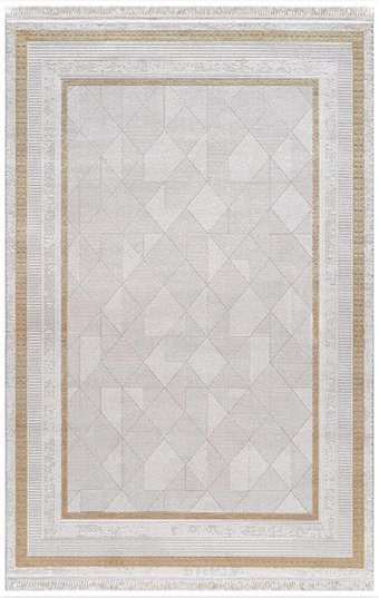 Dinarsu Arora 66569 Sarı 10 mm Akrilik Silinebilir Yıkanabilir Orta Kaymaz Dikdörtgen Makine Dokuma Oturma Odası-Salon Halısı 200x300 cm
