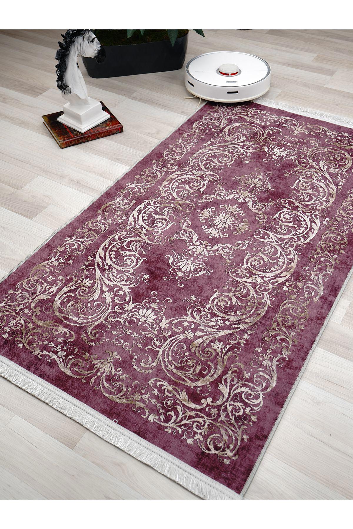 İnspira Ekru - Krem 12 mm Polyester Antibakteriyel-Leke Tutmaz-Toz Tutmaz Yıkanabilir Orta Kaymaz Dot Taban Dikdörtgen Makine Dokuma Oturma Odası-Salon Halısı 100x200 cm