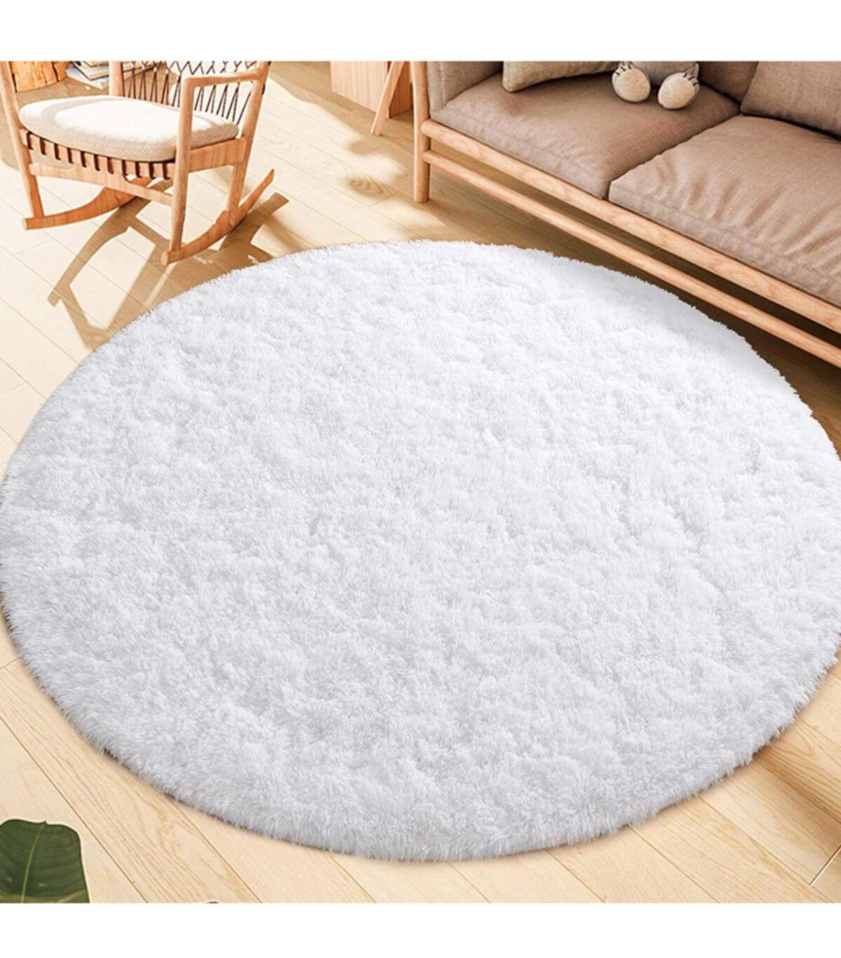 Rovigo Home Gri 20 mm Peluş Toz Tutmaz Yıkanabilir Kalın Kaymaz Suni Deri Taban Yuvarlak Makine Dokuma Antre-Çocuk Odası-Salon-Yatak Odası Halısı 80x120 cm