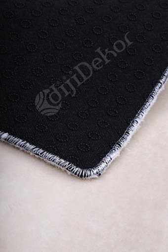 Dijidekor Lux Krem 7 mm Polyester Antibakteriyel Yıkanabilir Orta Kaymaz Dot Taban Dikdörtgen Makine Dokuma Salon Halısı 120x180 cm