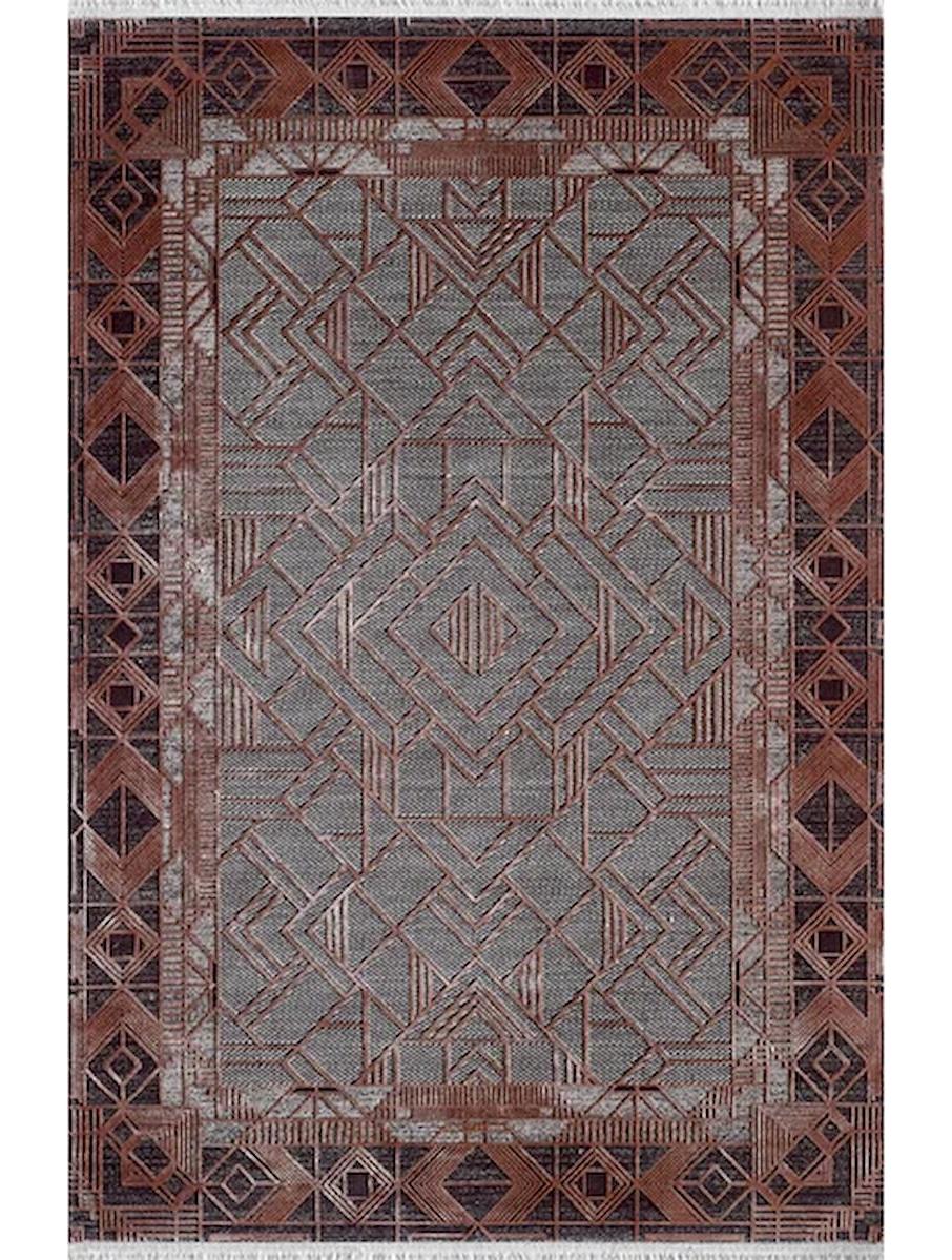 Royal Halı Elite QE01D Krem 7 mm Viskon Toz Tutmaz Yıkanabilir Kalın Kaymaz Lateks Taban Dikdörtgen Makine Dokuma Salon Halısı 100x300 cm