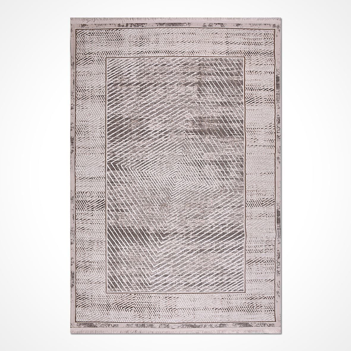 Crea Halı Pınar 9456BB Krem 6 mm Polipropilen Toz Tutmaz Yıkanabilir İnce Dikdörtgen Makine Dokuma Salon Halısı 80x300 cm