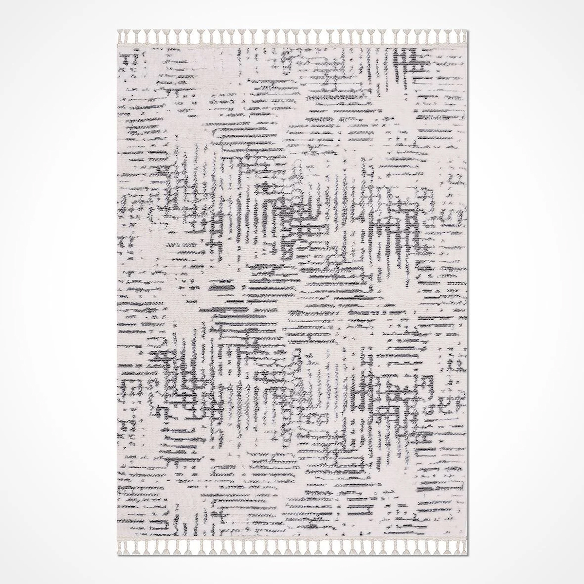 Crea Halı Satürn 2357AK Krem 10 mm Polyester Yumuşak Yıkanabilir Orta Dikdörtgen Makine Dokuma Salon Halısı 100x200 cm