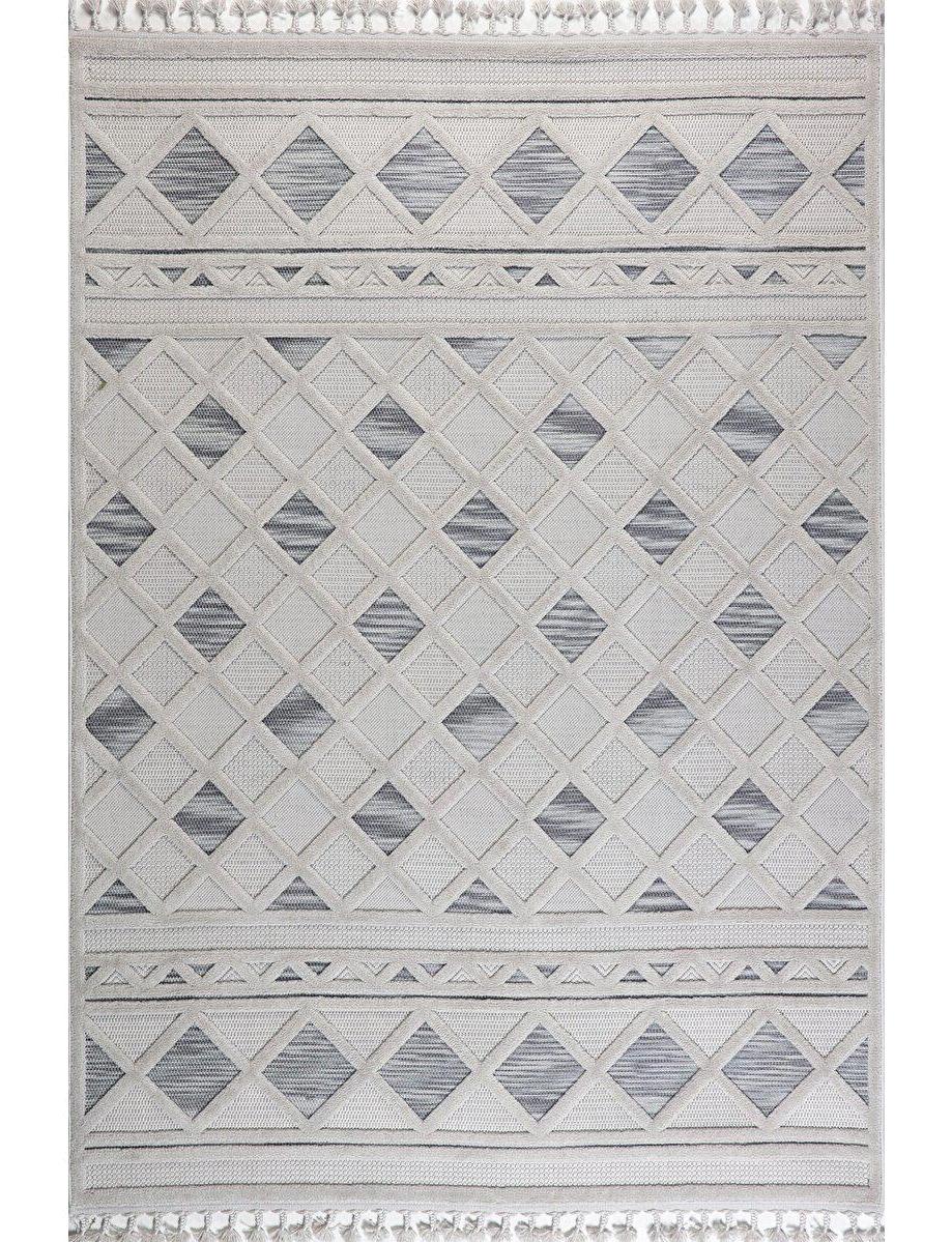 Gümüşsuyu Deco Alvin 12731 Gri 10 mm Polyester Yıkanabilir İnce Kaymaz Dikdörtgen Makine Dokuma Salon Halısı 200x300 cm