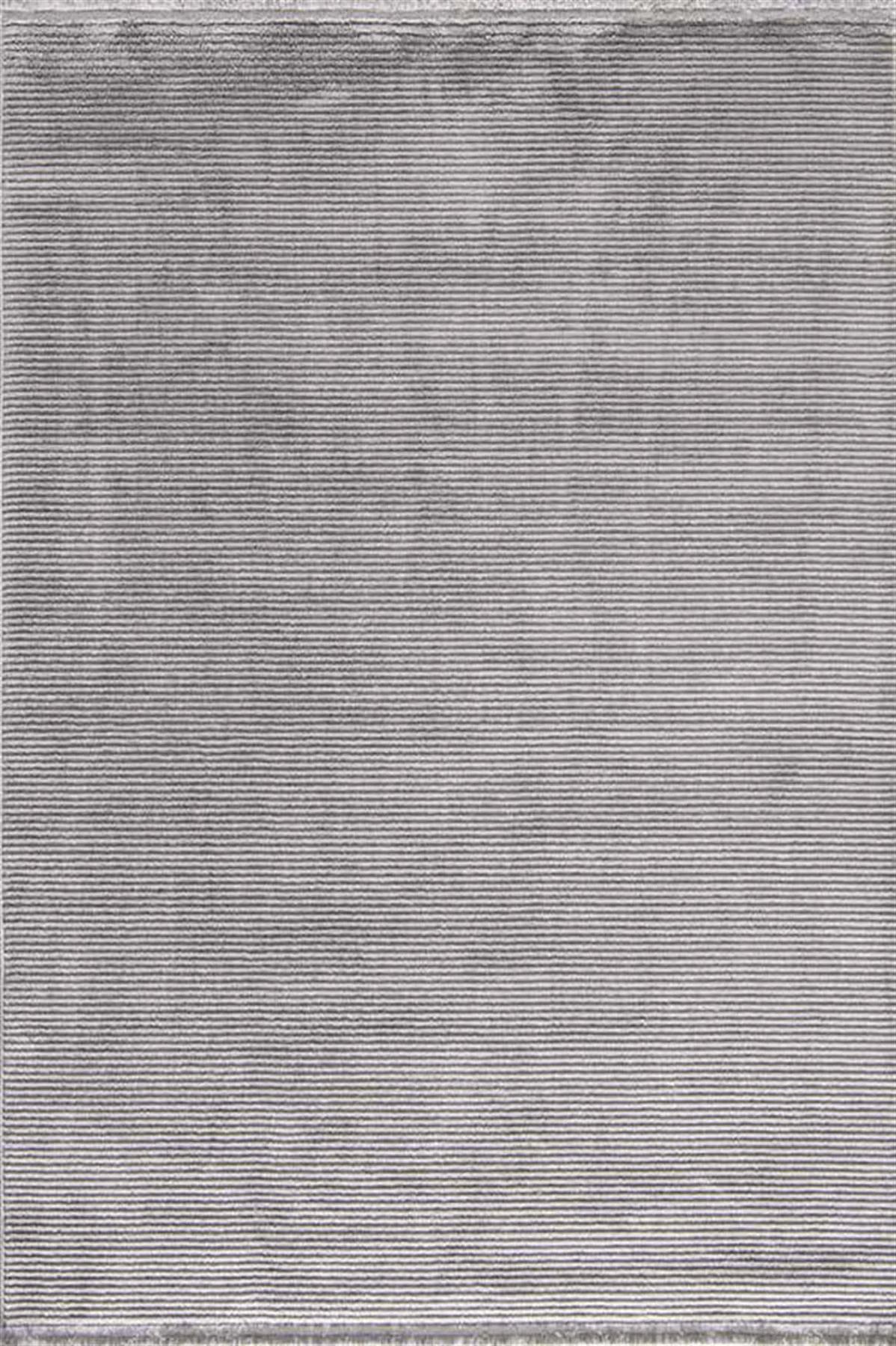 Enti Halı Velar 3603 Gri 8 mm Polyester Silinebilir Yıkanabilir Orta Dikdörtgen Makine Dokuma Salon Halısı 120x180 cm