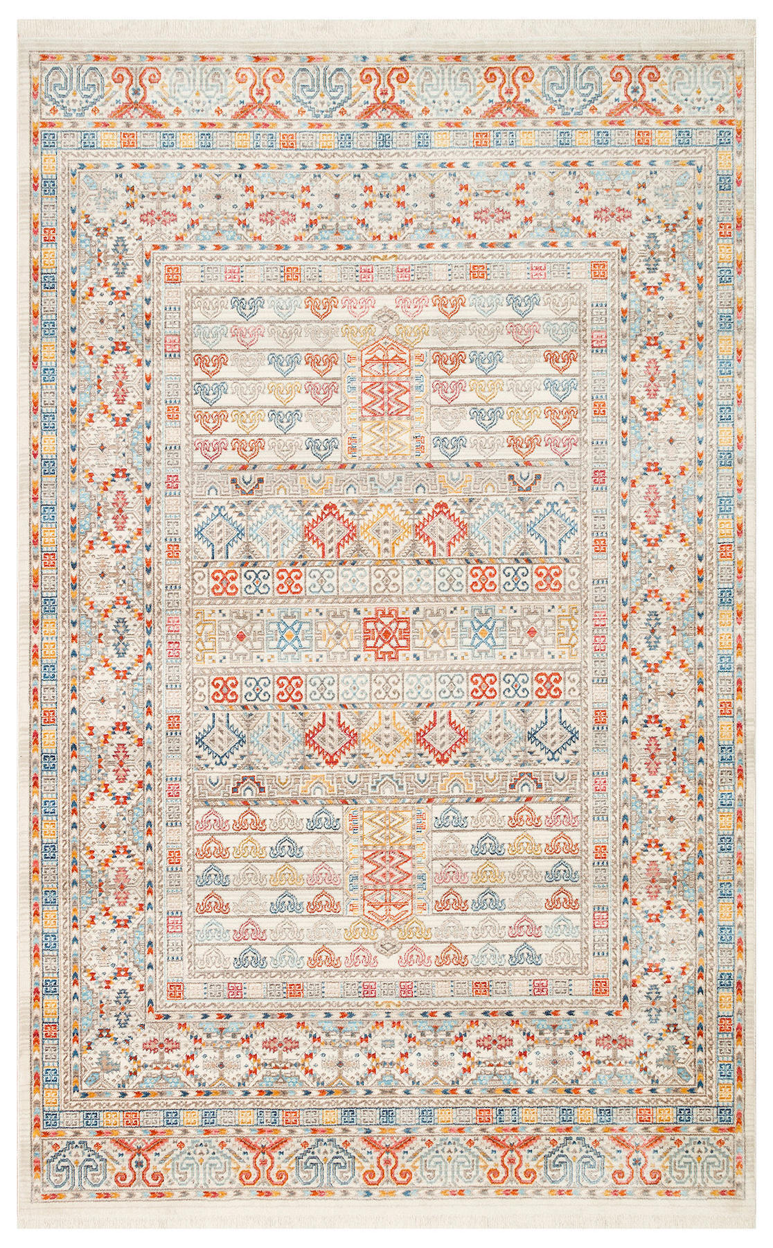 Eko Halı Pietra PTA06 Krem 10 mm Polyester Silinebilir Yıkanabilir Orta Kaymaz Dikdörtgen Makine Dokuma Oturma Odası-Salon Halısı 120x180 cm