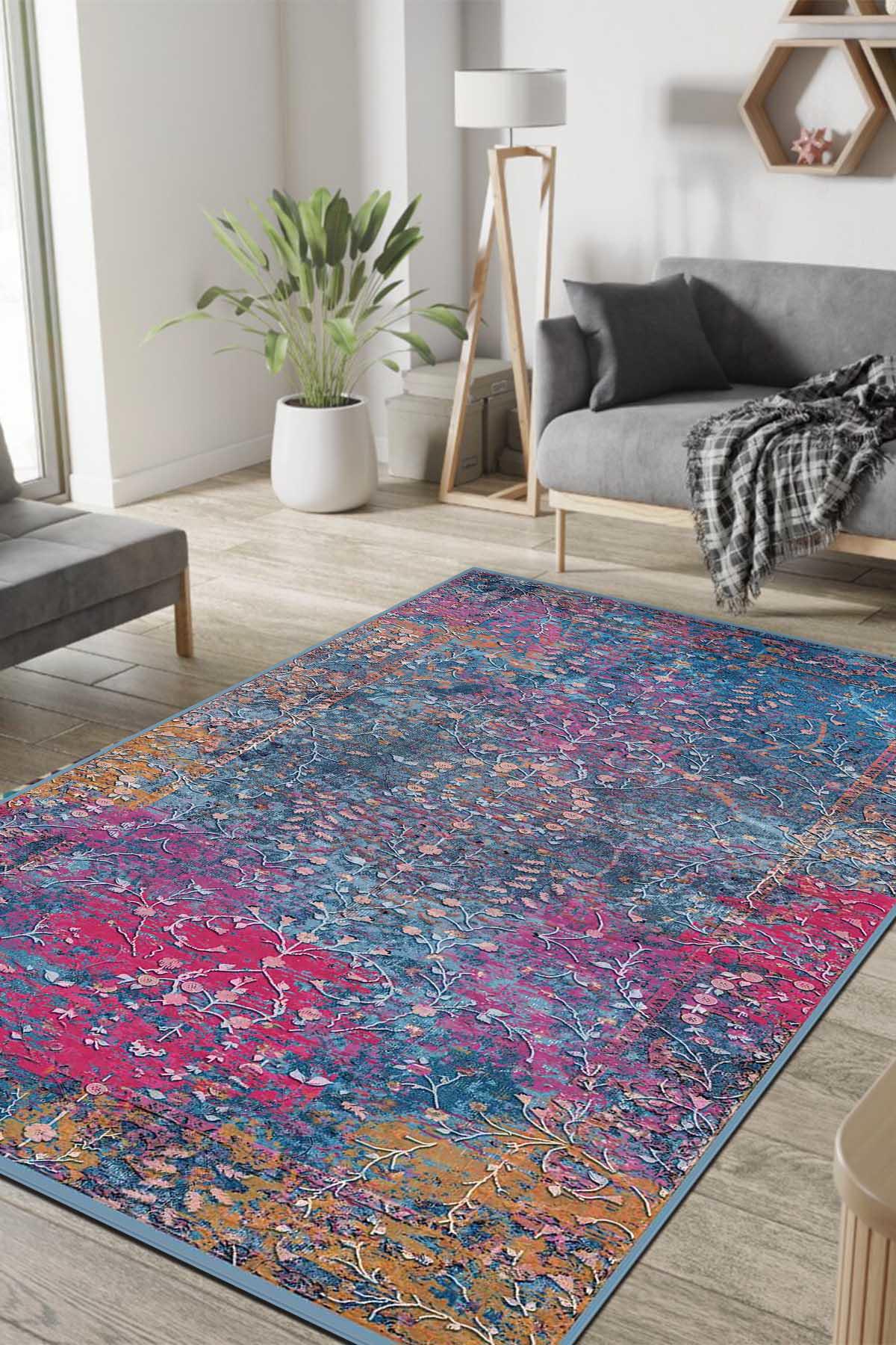 İlyaki Home Piara Krem 0.5 mm Pamuk Antibakteriyel Yıkanabilir İnce Kaymaz Dikdörtgen Makine Dokuma Salon Halısı 160x230 cm