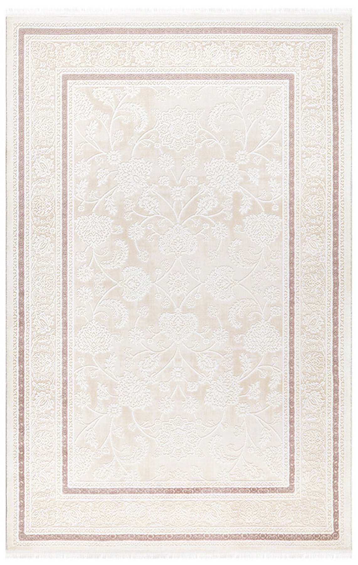 İpek Mekik Halı Gaspara 14905 Pembe 10 mm Akrilik Yıkanabilir Orta Kaymaz Pamuk Taban Dikdörtgen Makine Dokuma Antre-Çocuk Odası-Salon-Yatak Odası Halısı 80x500 cm