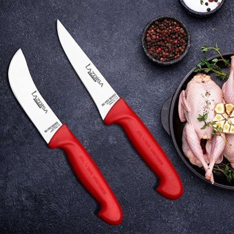 Lazbisa Mutfak Bıçak Seti Et Kemik Yüzme Sıyırma Sebze Bıçağı - Silver Serisi