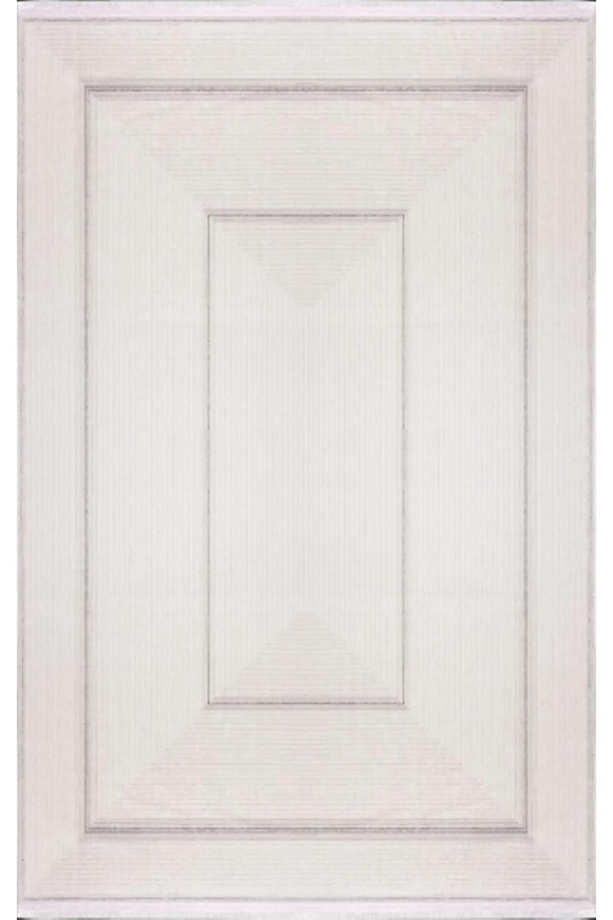 Merinos Lion 62752 Krem 6 mm Polyester Antialerjenik Yıkanabilir İnce Kaymaz Dikdörtgen Makine Dokuma Salon Halısı 150x220 cm