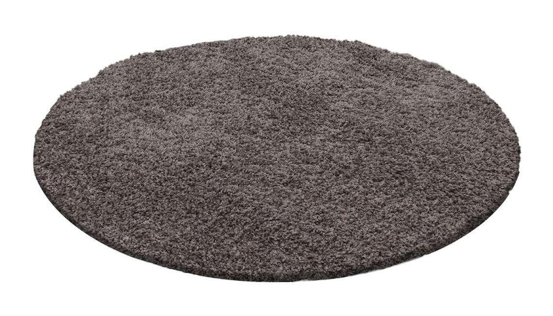 Carpettex Siyah 30 mm Polipropilen Antialerjenik Yıkanabilir Kalın Kaymaz Taban Yuvarlak Makine Dokuma Antre-Çocuk Odası-Salon-Yatak Odası Halısı 100x150 cm