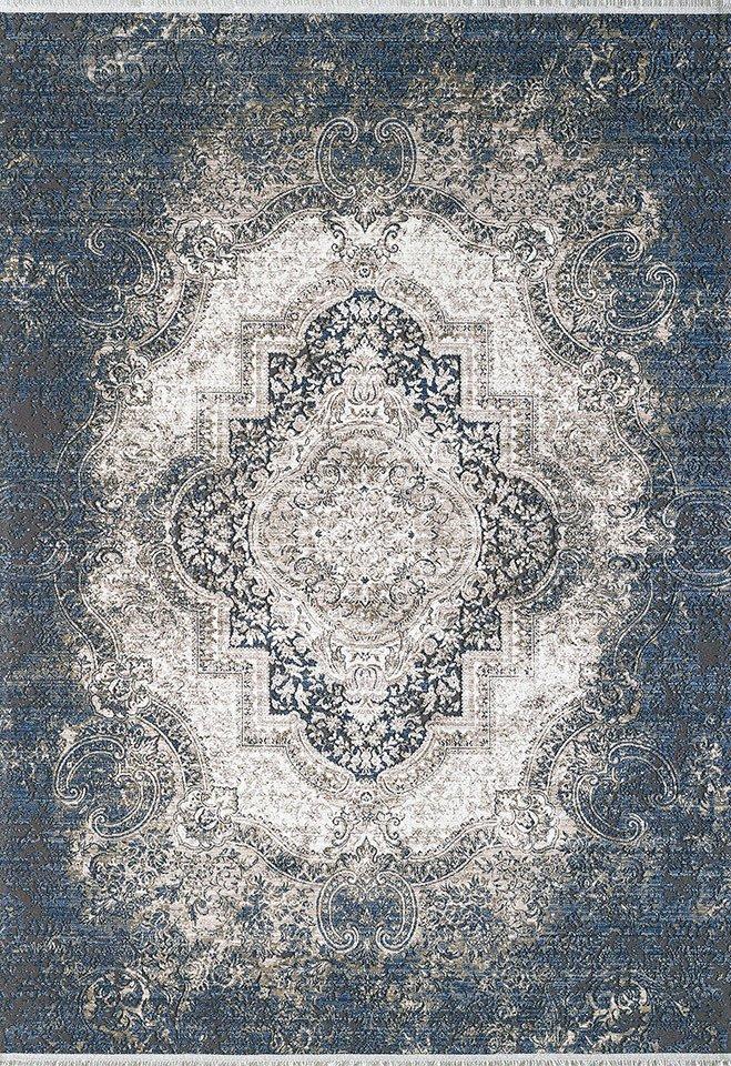 Pierre Cardin Orient RO03D Krem 7 mm Akrilik Yumuşak Yıkanabilir İnce Kaymaz Dikdörtgen Makine Dokuma Salon Halısı 160x230 cm