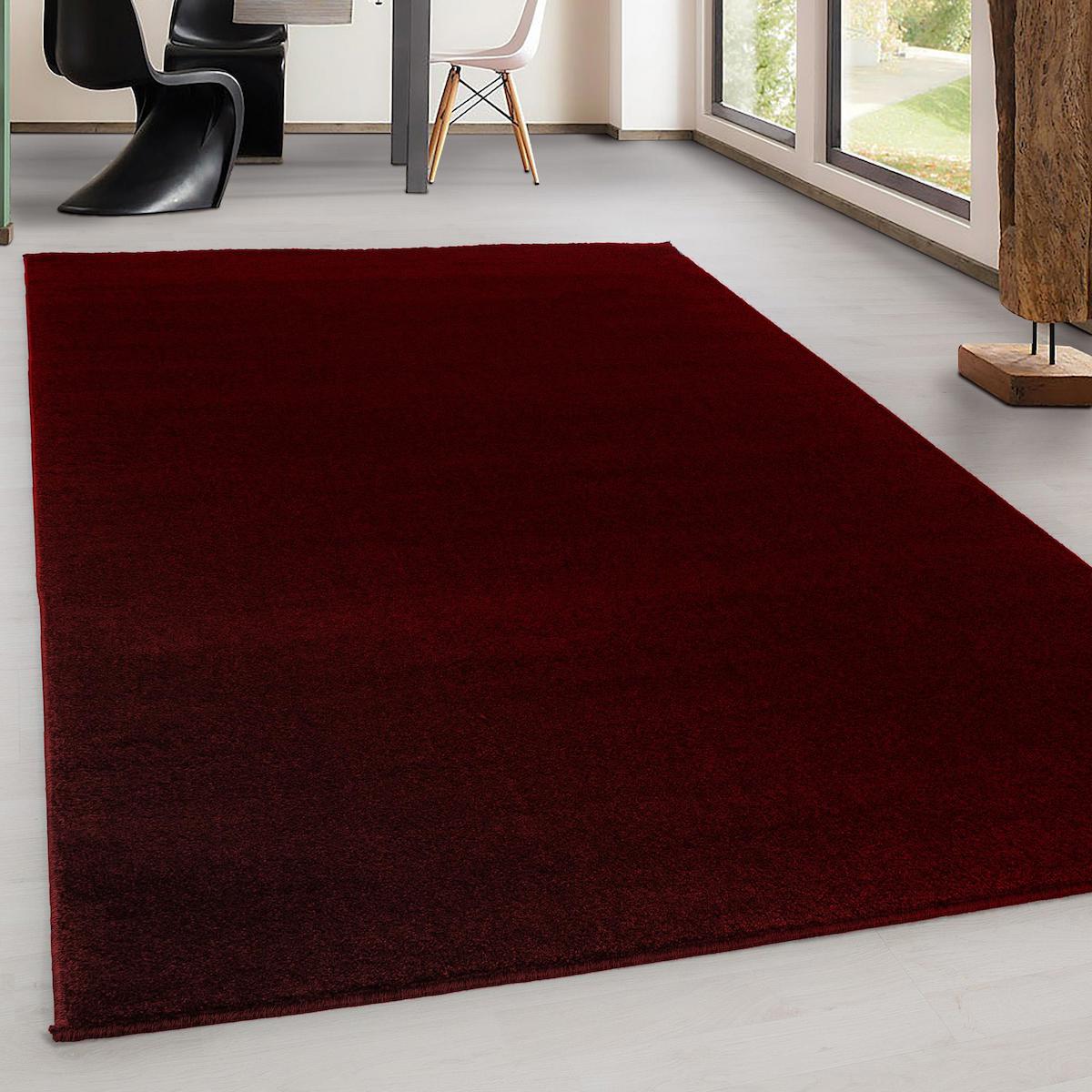 Carpettex Bordo 10 mm Polipropilen Yıkanabilir İnce Kaymaz Dikdörtgen Makine Dokuma Salon Halısı 80x300 cm