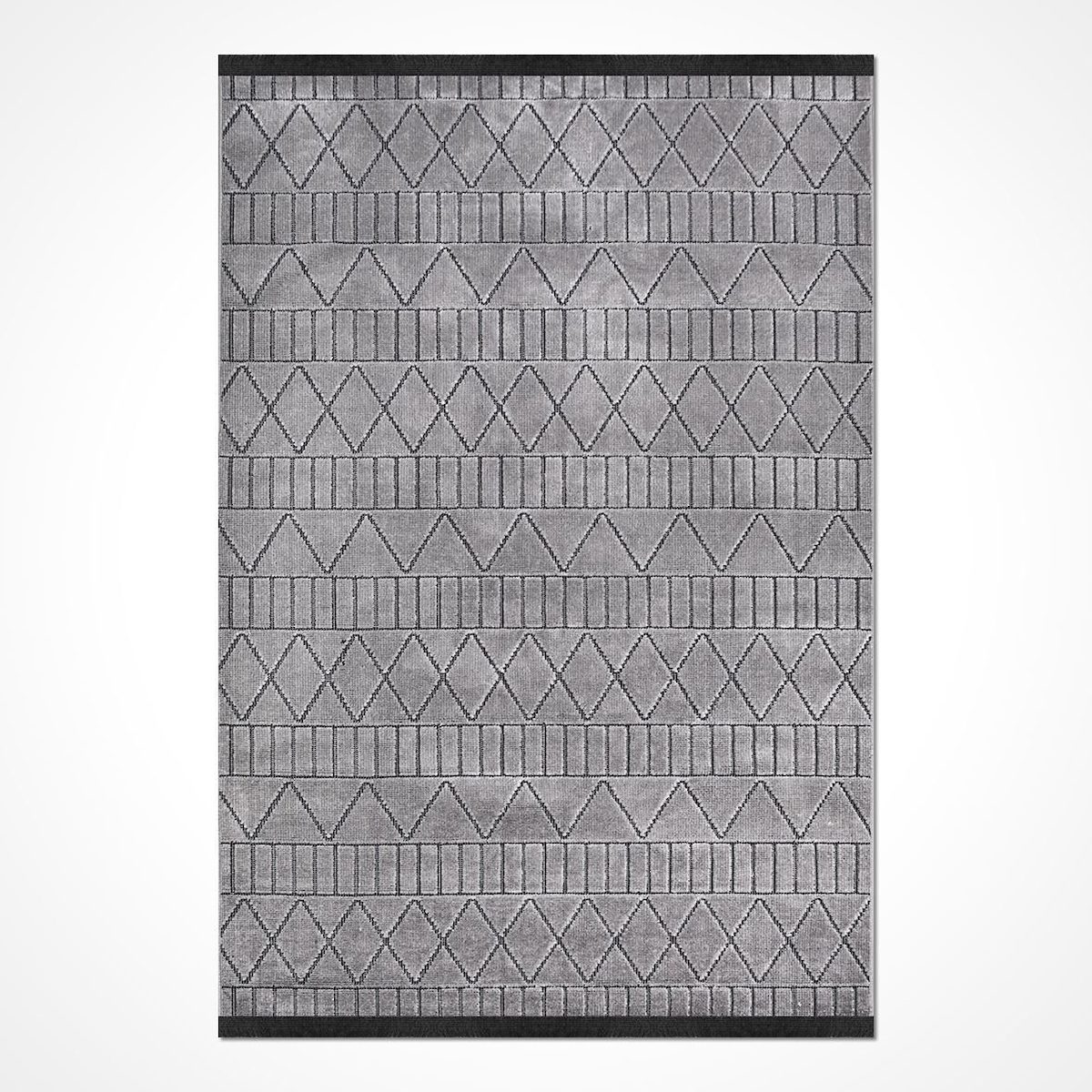 Crea Halı Verono 8794GRK Krem 8 mm Polyester Toz Tutmaz Yıkanabilir Orta Dikdörtgen Makine Dokuma Salon Halısı 80x150 cm