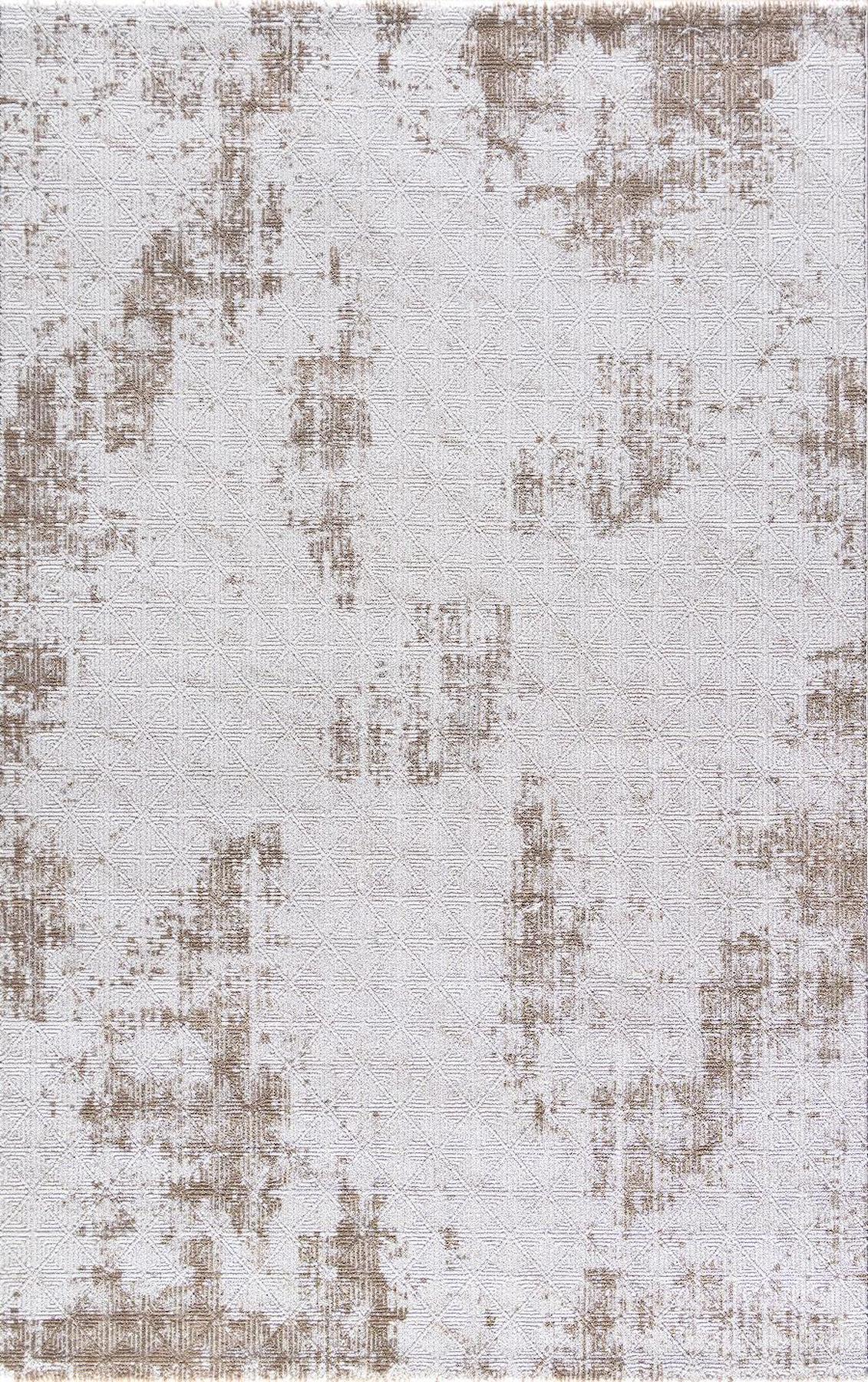 Padişah Vera 61593 Vizon 9 mm Polyester Toz Tutmaz Yıkanabilir İnce Kaymaz Dikdörtgen Makine Dokuma Salon Halısı 180x180 cm
