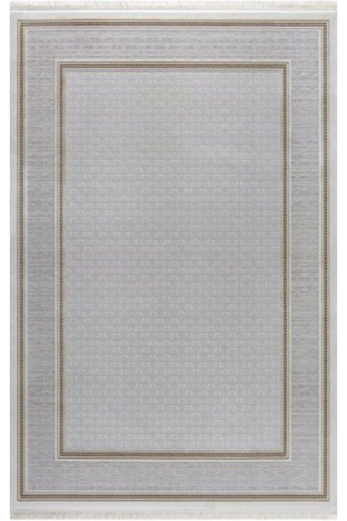 Padişah Santo 64461 Krem 10 mm Akrilik Yumuşak Yıkanabilir İnce Dikdörtgen Makine Dokuma Salon Halısı 200x250 cm