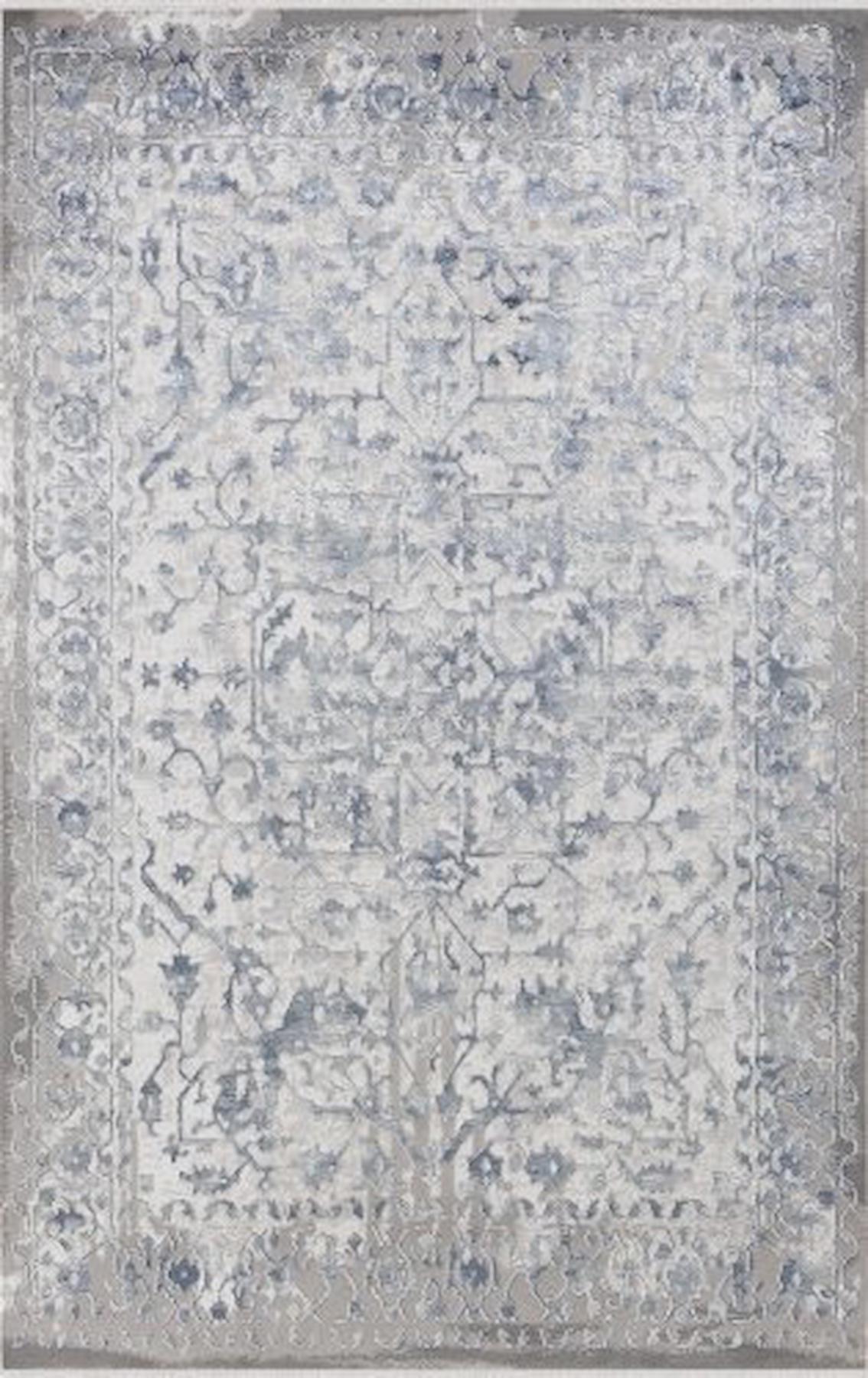 Merinos Tresor 19931 Krem 10 mm Akrilik Yumuşak Yıkanabilir Kalın Kaymaz Dikdörtgen Makine Dokuma Salon Halısı 100x150 cm