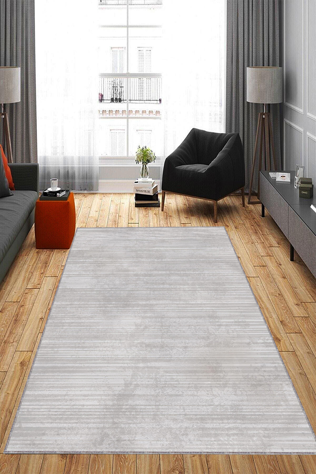 Viva Home AR1438 Bej 7 mm Mikropolyester Leke Tutmaz Yıkanabilir İnce Kaymaz Dot Taban Dikdörtgen Makine Dokuma Antre-Salon Halısı 160x300 cm