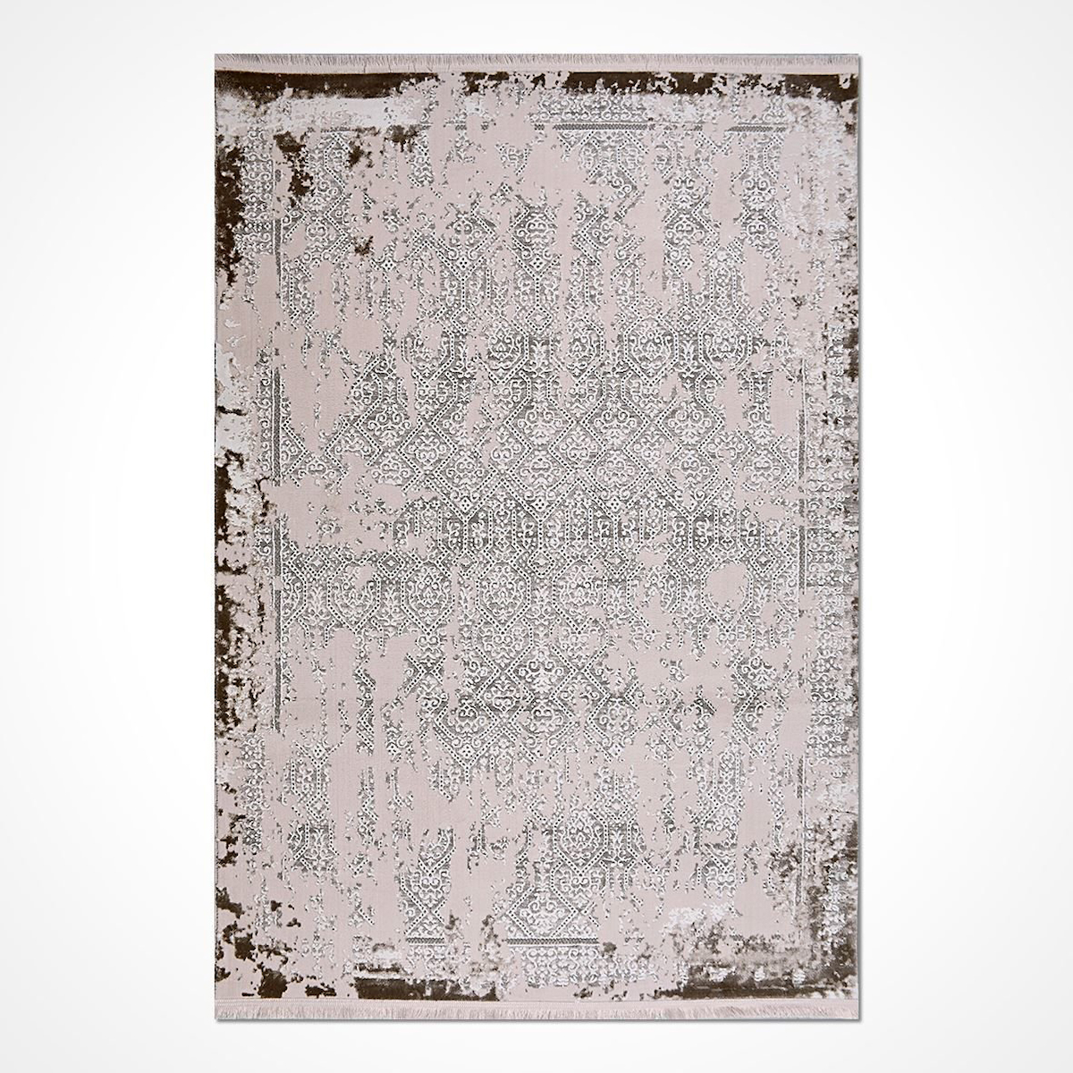 Crea Halı Pınar 9421BB Krem 6 mm Polipropilen Toz Tutmaz Yıkanabilir İnce Dikdörtgen Makine Dokuma Salon Halısı 180x350 cm