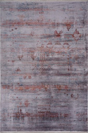 Artemis Halı Bella 06495A Çok Renkli Viskon Yıkanabilir İnce Kaymaz Jüt Taban Dikdörtgen Makine Dokuma Salon Halısı 80x150 cm