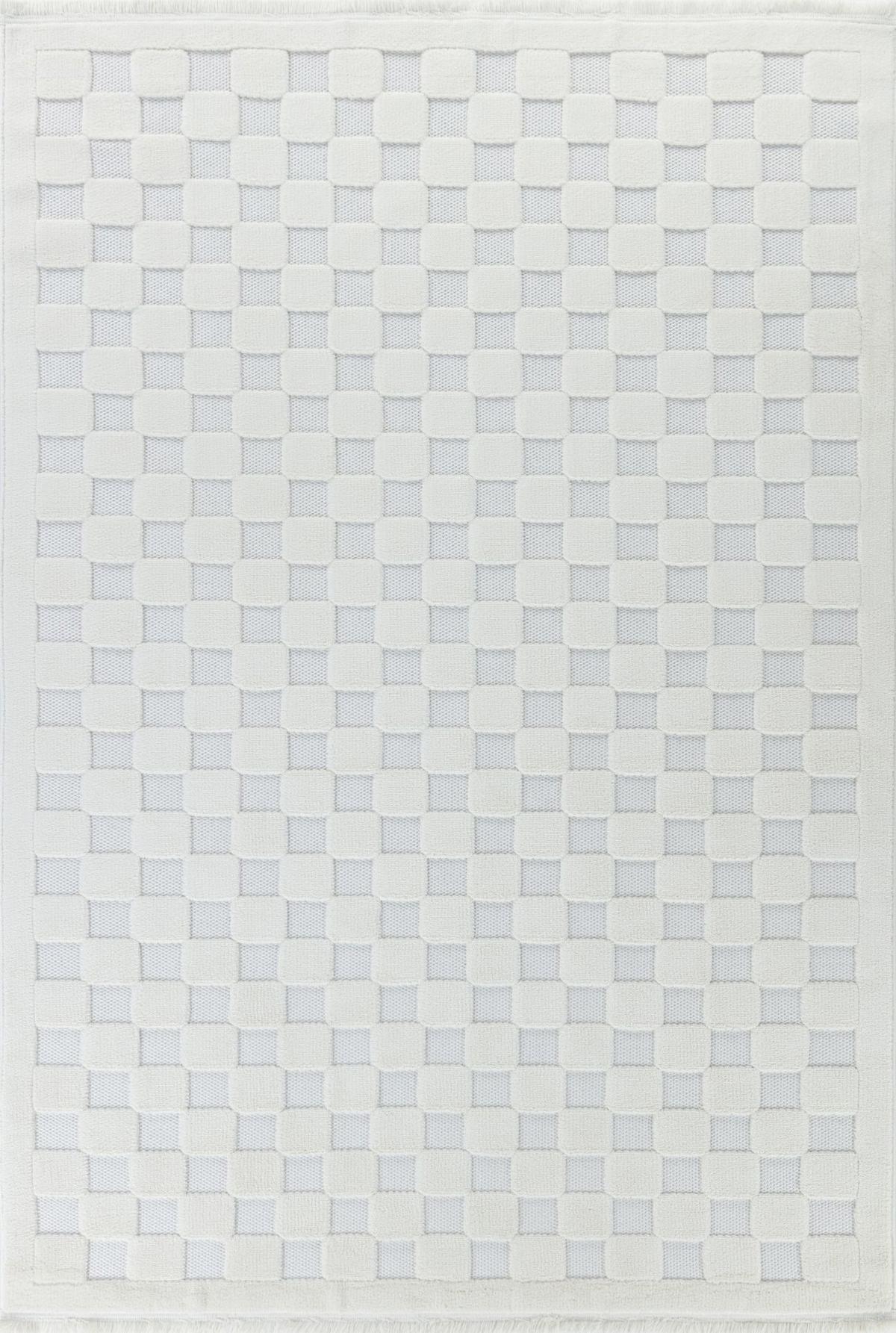 Apex Orion 4211 Çok Renkli Pamuk Yıkanabilir İnce Kaymaz Jüt Taban Dikdörtgen Makine Dokuma Salon Halısı 80x120 cm