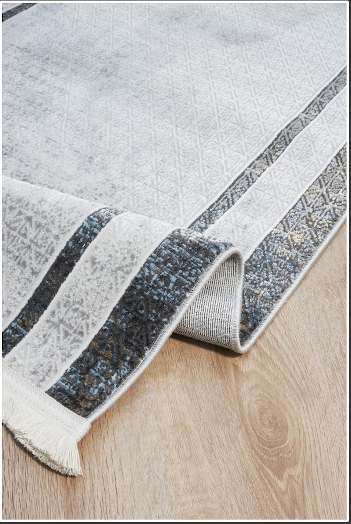 Apex Savannah Krem Pamuk Yıkanabilir İnce Kaymaz Jüt Taban Dikdörtgen Makine Dokuma Salon Halısı 50x80 cm