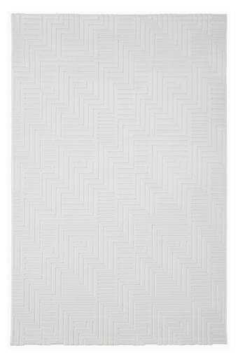 Alpina Home Expression Krem 7 mm Polyester Yıkanabilir İnce Kaymaz Jüt Taban Dikdörtgen Makine Dokuma Salon Halısı 140x200 cm