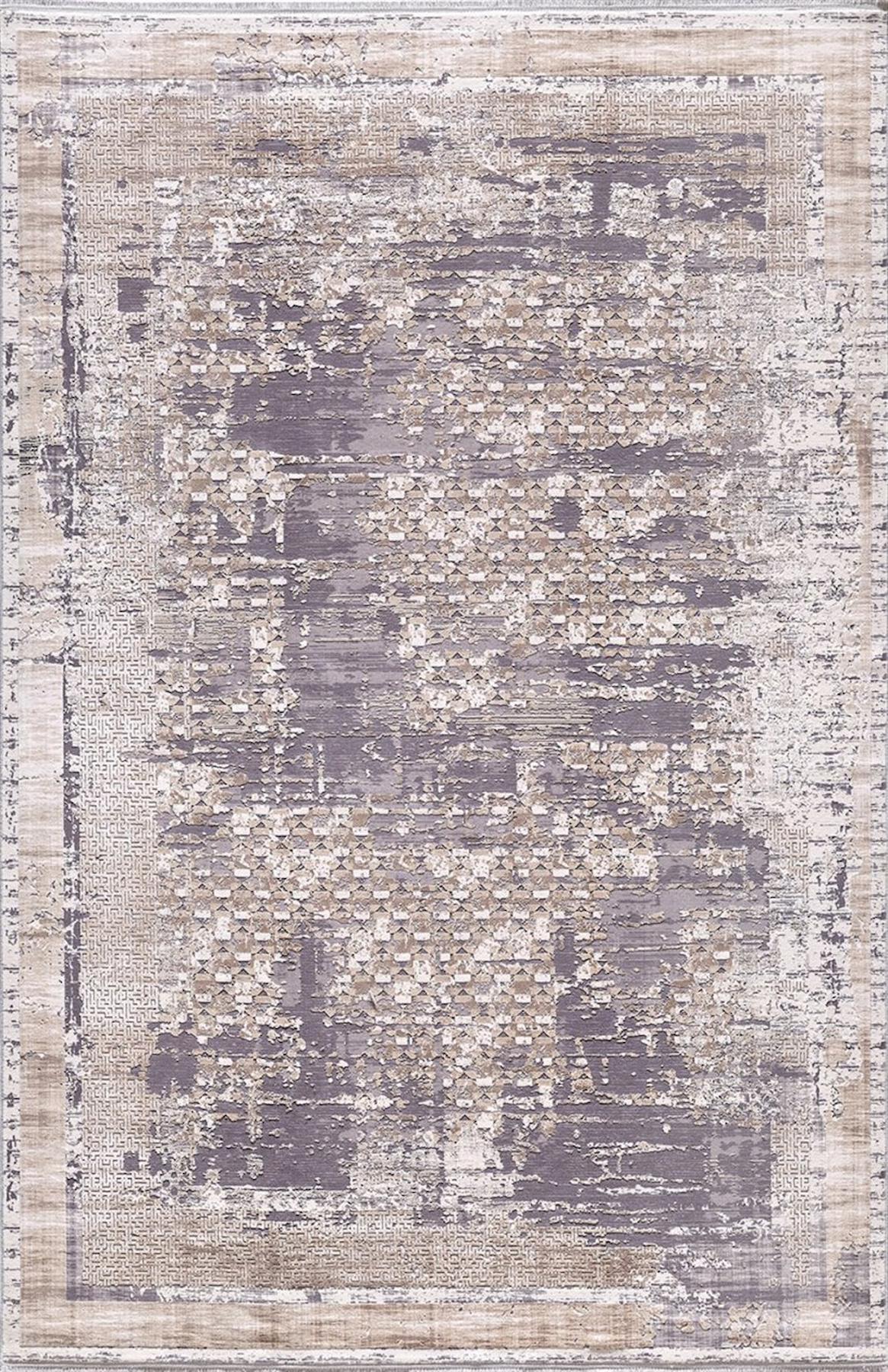 Artemis Halı Couture 0875A Gri 7 mm Akrilik Yıkanabilir İnce Kaymaz Jüt Taban Dikdörtgen Makine Dokuma Salon Halısı 160x230 cm
