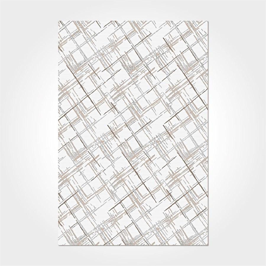 Crea Halı Argilla 15952K Gri 10 mm Akrilik Toz Tutmaz Yıkanabilir Orta Soyut Temalı Dikdörtgen Makine Dokuma Salon Halısı 120x180 cm