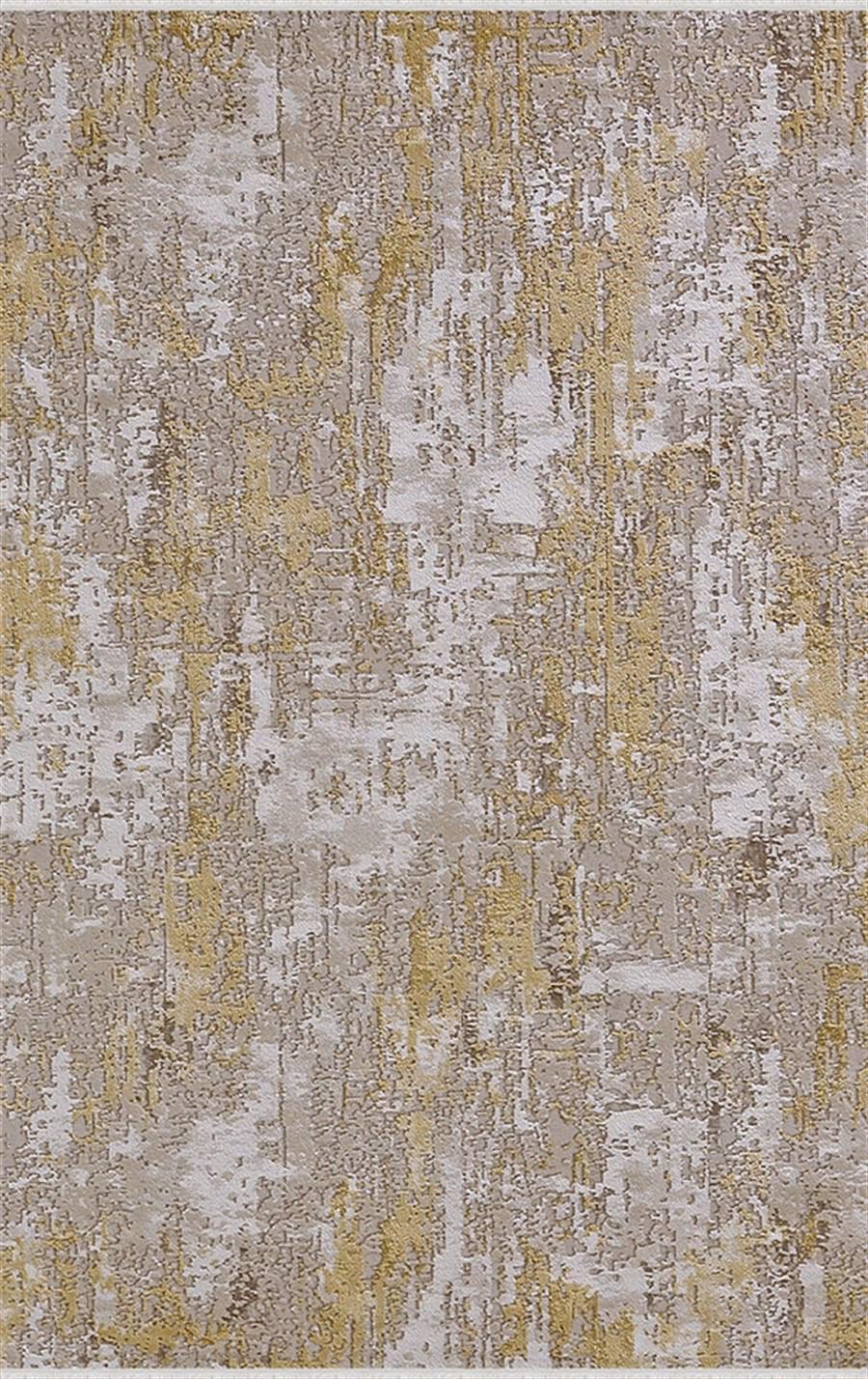 Merinos Diyez 34932 Sarı 9 mm Akrilik Yıkanabilir İnce Kaymaz Dikdörtgen Makine Dokuma Salon Halısı 100x200 cm