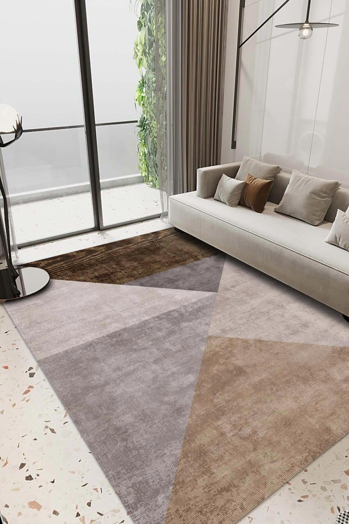 Latte Dizayn Barty Krem 0.5 mm Pamuk Yıkanabilir İnce Kaymaz Jüt Taban Dikdörtgen Makine Dokuma Salon Halısı 100x200 cm