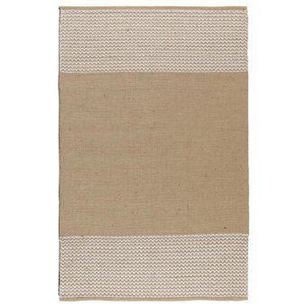Giz Home Bej 0.6 mm Çift Taraflı İnce Jüt Taban Dikdörtgen El Dokuması Salon Halısı 100x150 cm